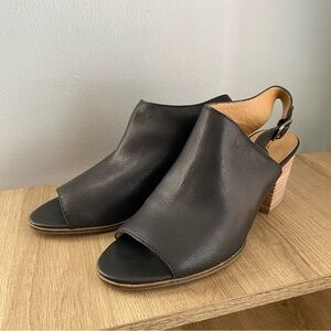 Lucky Brand Obelia Open Toe Leather Heels